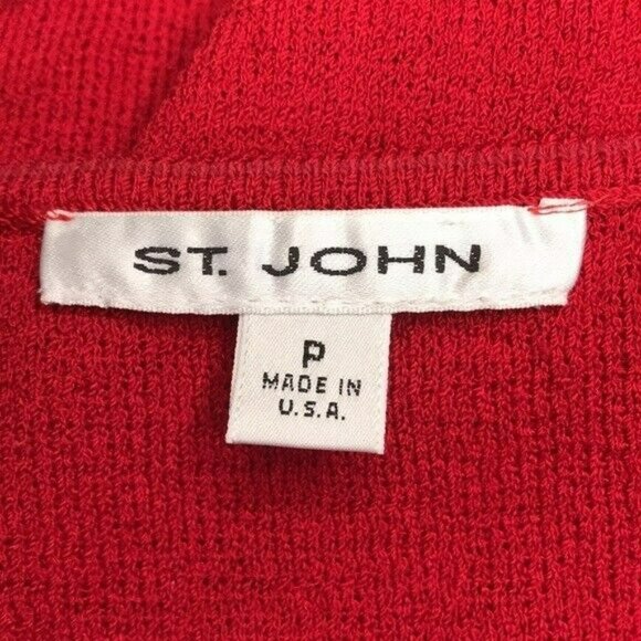 ST. JOHN Sequins/Red Mini Dress Size P - Picture 6 of 6